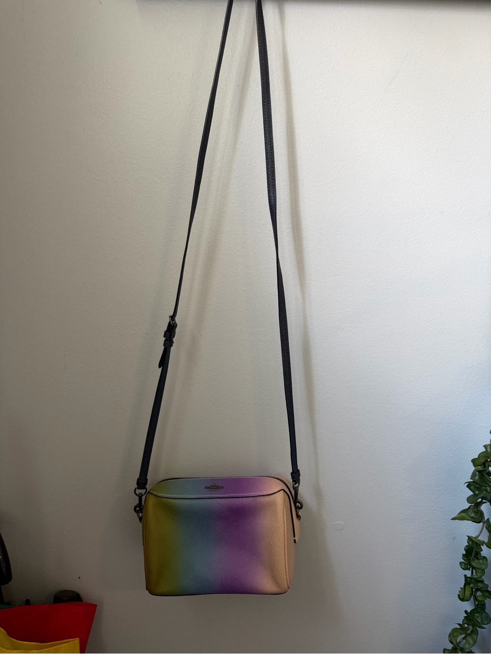 COACH Bennett Crossbody Ombre 91456 Multicolor Rainbow Leather Purse Bag Rare - Picture 2 of 15